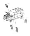 Diagram for 2009 Dodge Nitro Power Window Switch - 4602533AD