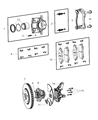 Diagram for 2008 Chrysler Town & Country Brake Pad - 68029264AB