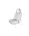 Diagram for Dodge Ram Van Seat Cover - YC721DVAA