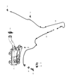 Diagram for Dodge Windshield Washer Nozzle - 68081370AA