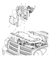 Diagram for 2005 Dodge Durango Radiator Support - 55362295AC