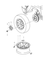 Diagram for Dodge Ram 1500 Spare Wheel - 52110356AB