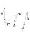 Diagram for 2016 Chrysler 300 Seat Belt - 1HZ141C5AE