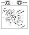 Diagram for Chrysler Aspen Parking Brake Shoe - 2AMV2472AA