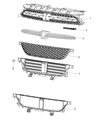 Diagram for 2012 Dodge Dart Grille - 68081409AA