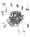 Diagram for Dodge Ram 2500 Knock Sensor - 5033316AA