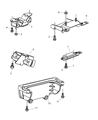 Diagram for 2004 Dodge Ram 3500 Transmission Mount - 52021130AA