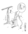 Diagram for 2003 Jeep Grand Cherokee Seat Belt - 5GU081T5AE