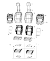 Diagram for 2019 Jeep Wrangler Seat Cover - 6PU23LA3AD