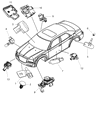 Diagram for 2013 Dodge Charger Occupant Detection Sensor - 56038992AA