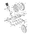 Diagram for 2003 Dodge Ram 1500 Piston - 5086010AA