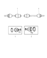 Diagram for Chrysler 300M Axle Shaft - 5074002AA