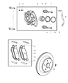 Diagram for Jeep Wrangler Brake Pad - 2AMV4882AA