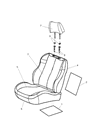 Diagram for 2001 Jeep Grand Cherokee Seat Cover - UK231T5AA