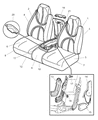 Diagram for 2003 Dodge Durango Seat Cushion - 5093724AA