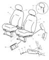 Diagram for 2001 Dodge Ram Van Armrest - MW091DV