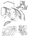 Diagram for 2008 Jeep Grand Cherokee Wheelhouse - 55156619AG