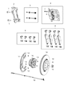 Diagram for Jeep Wrangler Brake Caliper - 68384497AB