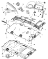 Diagram for 2006 Chrysler Town & Country Sun Visor - 1AW99BD1AA