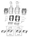 Diagram for Jeep Gladiator Seat Cover - 7BV36TX7AA