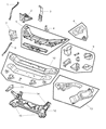 Diagram for 2001 Dodge Stratus Battery Tray - 4646511AB