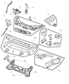 Diagram for 2001 Chrysler Sebring Battery Tray - 4646511AB