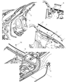 Diagram for 2005 Chrysler PT Cruiser Weather Strip - 5067665AE