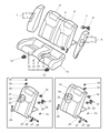 Diagram for 2001 Chrysler Sebring Seat Cushion - MR457679