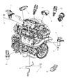 Diagram for 2008 Jeep Wrangler Camshaft Position Sensor - 5149078AA