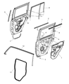 Diagram for 2008 Jeep Commander Weather Strip - 55396705AF