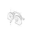 Diagram for Ram 4500 Horn - 56046744AA