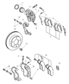 Diagram for Dodge Sprinter 2500 Brake Caliper Bracket - 5103631AA