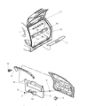 Diagram for 2006 Chrysler Town & Country Tailgate Handle - RS75BD5AB