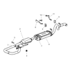 Diagram for 2003 Jeep Wrangler Exhaust Hanger - 52101035