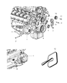 Diagram for 2010 Chrysler 300 Drive Belt - 4593684AA