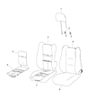 Diagram for Dodge Seat Cover - 6QR74JR1AA