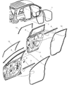 Diagram for 2007 Chrysler Pacifica Door Seal - 5054116AH