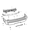 Diagram for Dodge Nitro Bumper - 68003899AA