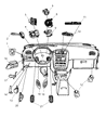 Diagram for 2002 Dodge Caravan Mirror Switch - 4685317AF