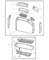 Diagram for Dodge Grand Caravan Center Console Base - 82207394