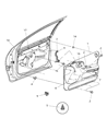 Diagram for 2002 Dodge Intrepid Door Handle - 5102841AA