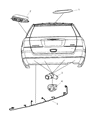 Diagram for 2005 Chrysler Pacifica Parking Assist Distance Sensor - YK91WS2AA