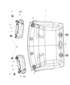 Diagram for 2016 Ram 1500 Sun Visor - 5ZF96DX9AA