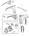 Diagram for 2010 Dodge Challenger Fender - 4816164AD