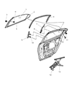 Diagram for Dodge Intrepid Door Moldings - 4805530AD