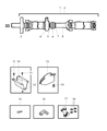 Diagram for Dodge Ram 2500 Driveshaft Center Support Bearing - 5014586AA