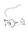 Diagram for Chrysler PT Cruiser Brake Booster Vacuum Hose - 5273976AA