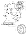 Diagram for 2003 Dodge Dakota Brake Drum - 52009595AE