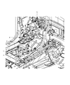 Diagram for 2009 Dodge Journey Automatic Transmission Shifter - 5106036AA