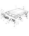 Diagram for Chrysler 300 Sun Visor - 5PJ81DX9AA